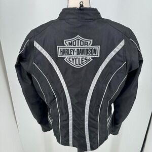 Harley Davidson Motorcycle Gear Riding Jacket WOMENS Black Full Zip SIZE XL